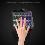 Bloodbat-G94-One-Hand-RGB-Gaming-Keyboard-and-7-Button-Backlit-Mouse-USB-Wired-Rainbow-Single-Hand-Keyboard-with-Wrist-Rest-Support-Multimedia-Keys