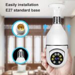 EVOTECH-zplus-Wi-Fi-CCTV-Camera-Wireless-PTZ-Bulb-Shape-Indoor-360°-Smart-Home-Security-Motion-Sensor-LED-Lights-Auto-Tracking-Alarm-Two-Way-Audio-Night-Vision