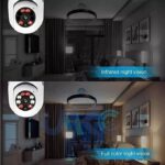 EVOTECH zplus Wi-Fi CCTV Camera Wireless PTZ Bulb Shape Indoor 360° Smart Home Security Motion Sensor LED Lights & Auto Tracking Alarm Two Way Audio Night Vision5