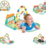 Latest Kick Baby’s Piano Gym and Play Multi-Function ABS High Grade Plastic Piano Baby Gym and Fitness Rack with Hanging Rattles, Music & Light.(up to 2 Year)