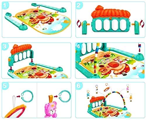 Latest-Kick-Babys-Piano-Gym-and-Play-Multi-Function-ABS-High-Grade-Plastic-Piano-Baby-Gym-and-Fitness-Rack-with-Hanging-Rattles-Music-Light.up-to-2-Year