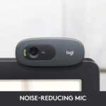 Logitech-C270-Digital-HD-Webcam-with-Widescreen-HD-Video-Calling-HD-Light-Correction-Noise-Reducing-Mic-for-Skype-FaceTime-Hangouts-WebEx-PCMacLaptopMacBookTablet-Black-HD-720p30fps