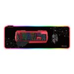 MEETION MT-PD121 Extra Large RGB Keyboard and Mouse Pad for Gaming, Anti-Skid Design, Light Control Button, Pluggable USB Cable1