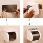 Magic Sticker Series Toilet Paper Holder in Bathroom with Mobile Stand3