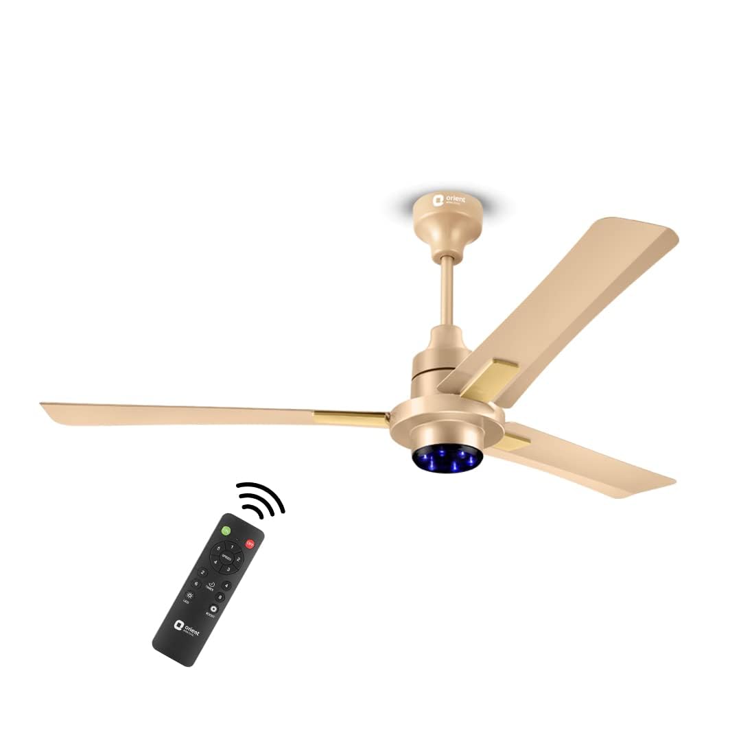 Orient Electric I-Tome 1200mm 28 W Smart Ceiling Fan With Remote (Topaz Gold)