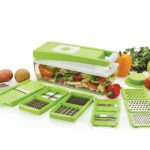 Plastic Multipurpose Vegetable and Fruit Chopper Cutter Grater Slicer, Green1