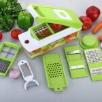 Plastic Multipurpose Vegetable and Fruit Chopper Cutter Grater Slicer, Green4