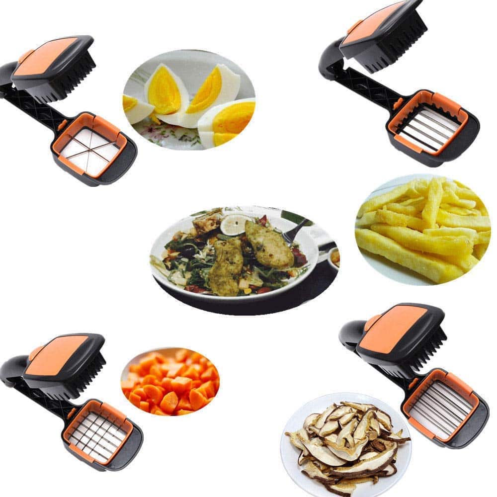 Vegetable Dicer Chopper 5 in 1 Multi-Function Slicer Vegetable & Fruits Cutter, Dicer Grater & Chopper, Peeler with Container Onion Cutter1