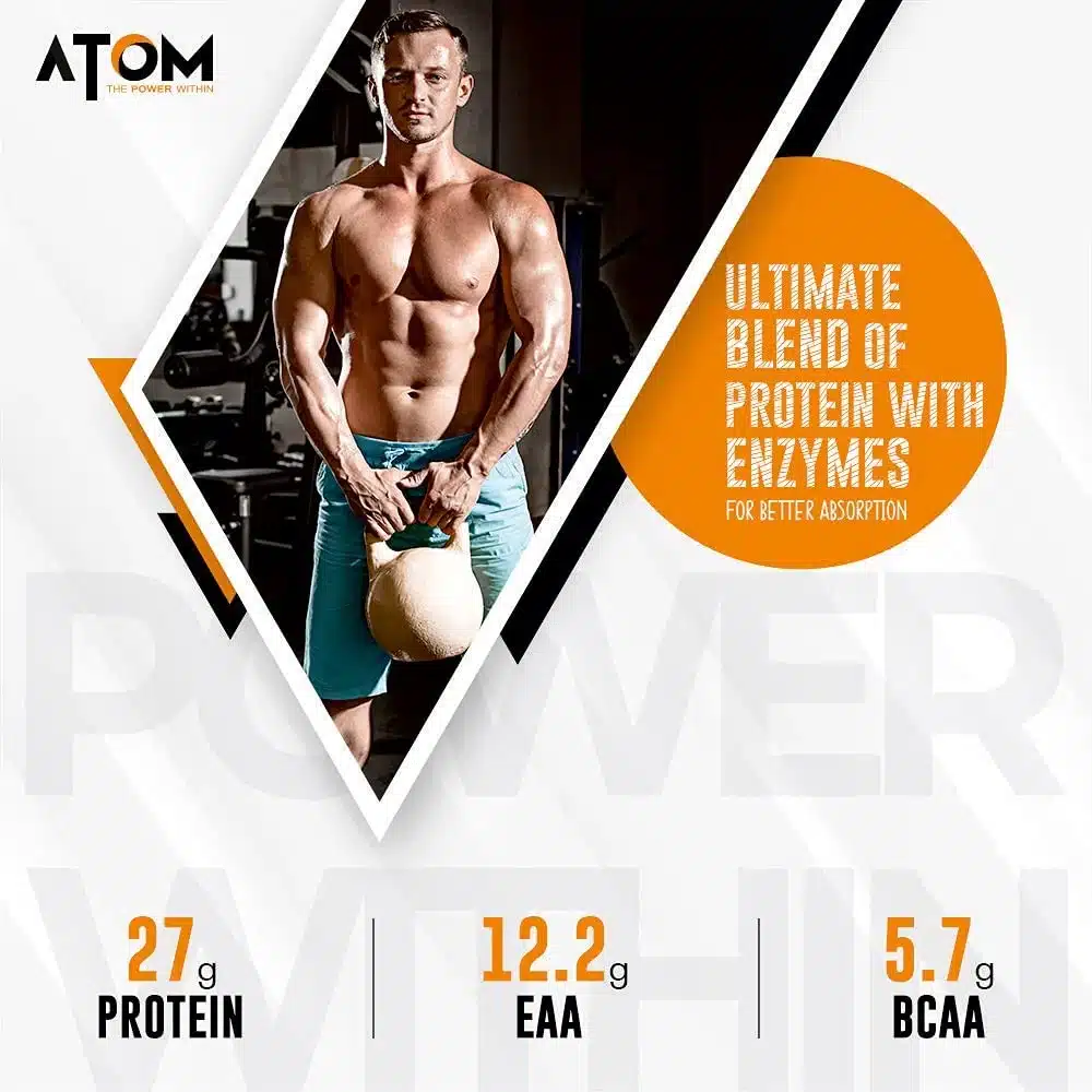 AS-IT-IS ATOM Whey Protein 1kg with Digestive Enzymes USA Labdoor Certified for Accuracy & Purity-3.