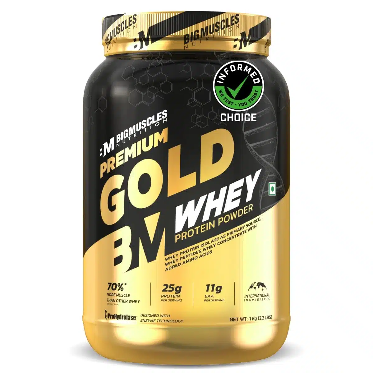 Bigmuscles Nutrition Premium Gold Whey 1Kg.